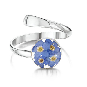 Silver Ring - Forget-Me-Not - Round
