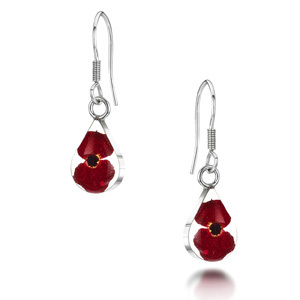 Silver Earrings - Poppy - Small Teardrop