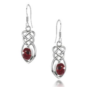 Silver Earrings - Poppy - Celtic Knot