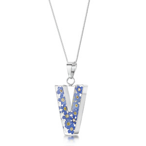 Silver Pendant - Forget-Me-Not - V