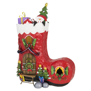 Christmas Stocking House Garden Ornament