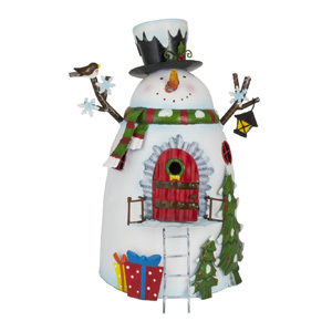 Snowman House Garden Ornament