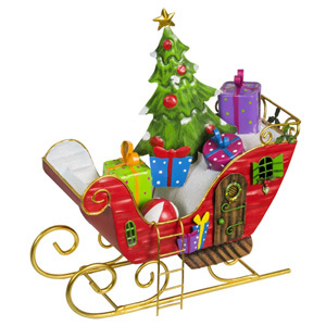 Christmas Sleigh House Garden Ornament