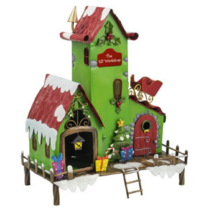Christmas Elf Workshop Garden Ornament