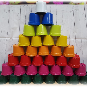 9cm Bright Coloured Thermoformed Plant Pots