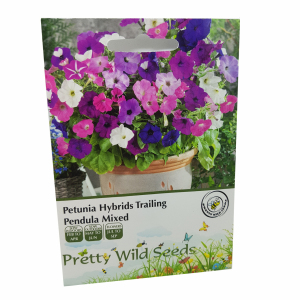 Trailing Petunia Mixed Pendula Hybrids Seeds in Pictorial Packet