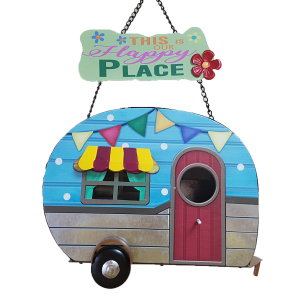 Funky Metal Bird House Caravan