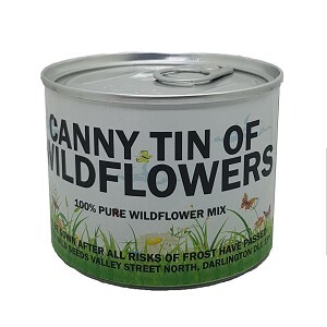 Canny Tin of Wildflower Seed  Pure Wildflower Seed Mix in Handy Gift Can