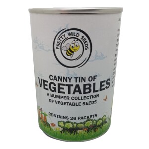 26 Packets of Veg Seeds Canny Tin of Vegetables Starter Pack Gift Set Present