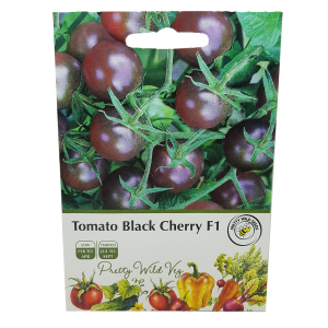 Black Cherry F1 Tomato Seeds in Pictorial Packet