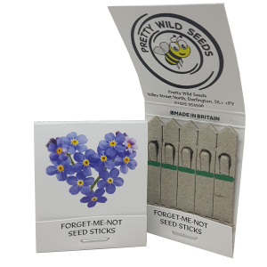 Personalise Forget-Me-Not Seeds Sticks Blank Back Bee Sticks Personalise Save The Bees Weddings Funerals Favours Promotional Promo Birthdays Corporate Giveaways