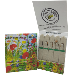 Personalise Wild Flower Seeds Sticks Kathryn Bird Painting Bee Sticks Save The Bees Weddings Funerals Favours Promotional Promo Birthdays Corporate Giveaways