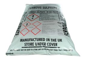 Iron Sulphate 25Kg - PWS Ferrous Sulphate Damp - Lawn Treatment, Conditioner & Tonic - Easy to dissolve ferrous sulfate moss killer