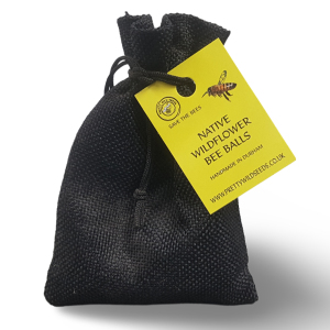 Bee Bombs BeeBalls In Black Hessian Pouch
