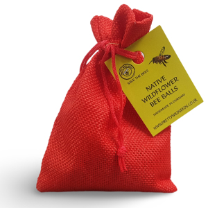 Bee Bombs BeeBalls In Red Hessian Pouch
