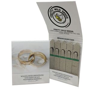 Wedding Ring Blank Backed Wildflower SeedSticks