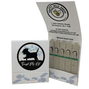 Scotty Dog Silhouette Blank Backed Forget-Me-Not SeedSticks