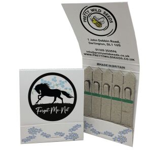 Horse Silhouette Blank Backed Forget-Me-Not SeedSticks