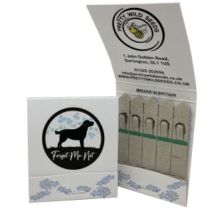Dog Silhouette Blank Backed Forget-Me-Not SeedSticks