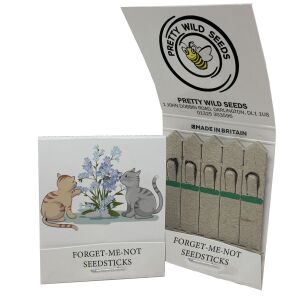 Cat Cartoon Blank Backed Forget-Me-Not SeedSticks