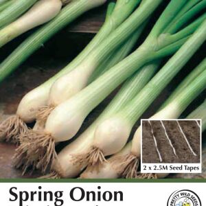 Spring Onion White Lisbon Seed Tape in Pictorial Packet - 5m